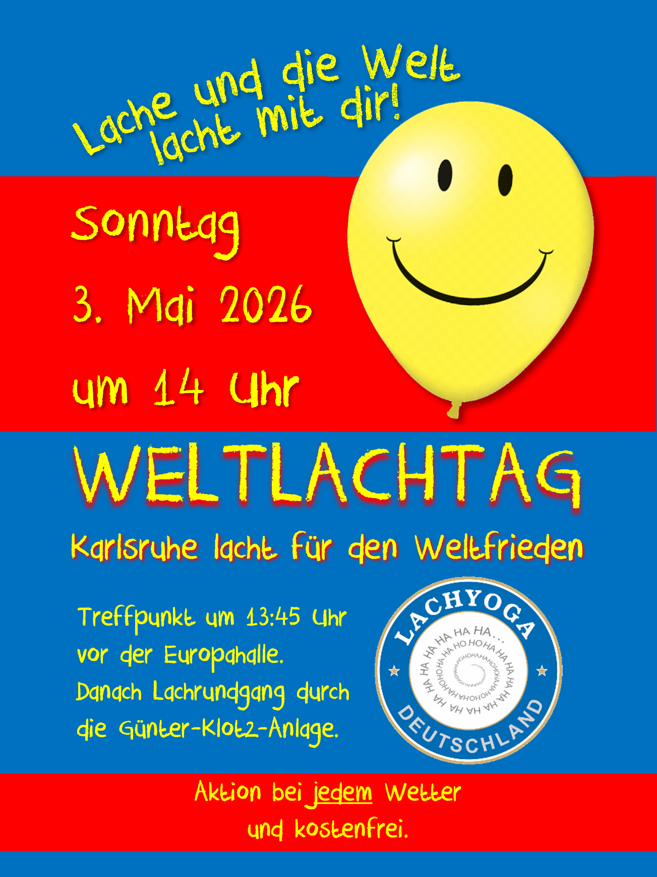 Weltlachtag 2026 in Karlsruhe
